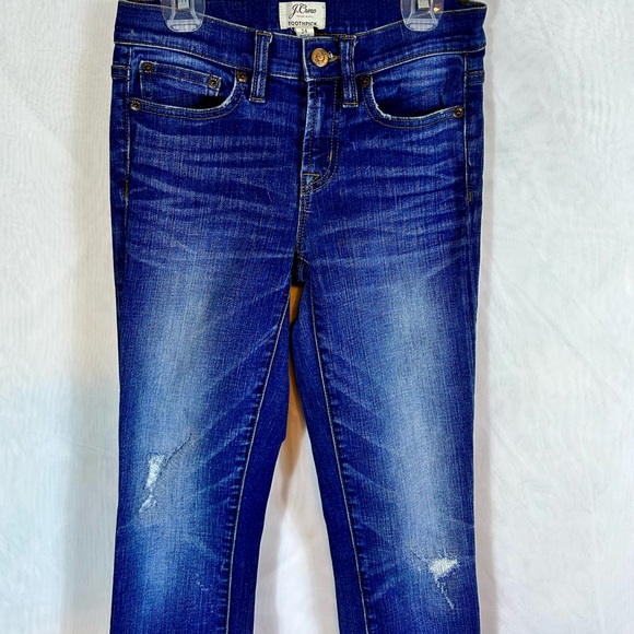 J Crew 8” Rise Toothpick Distressed Jeans / Sz 24 - Picture 4 of 12